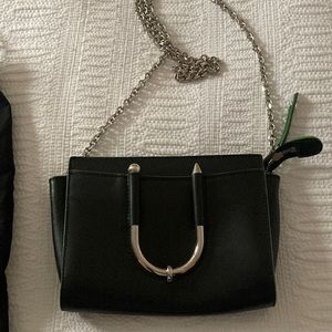 Mugler clutch purse with optional chain handle